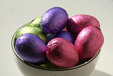 bowl of easter eggs